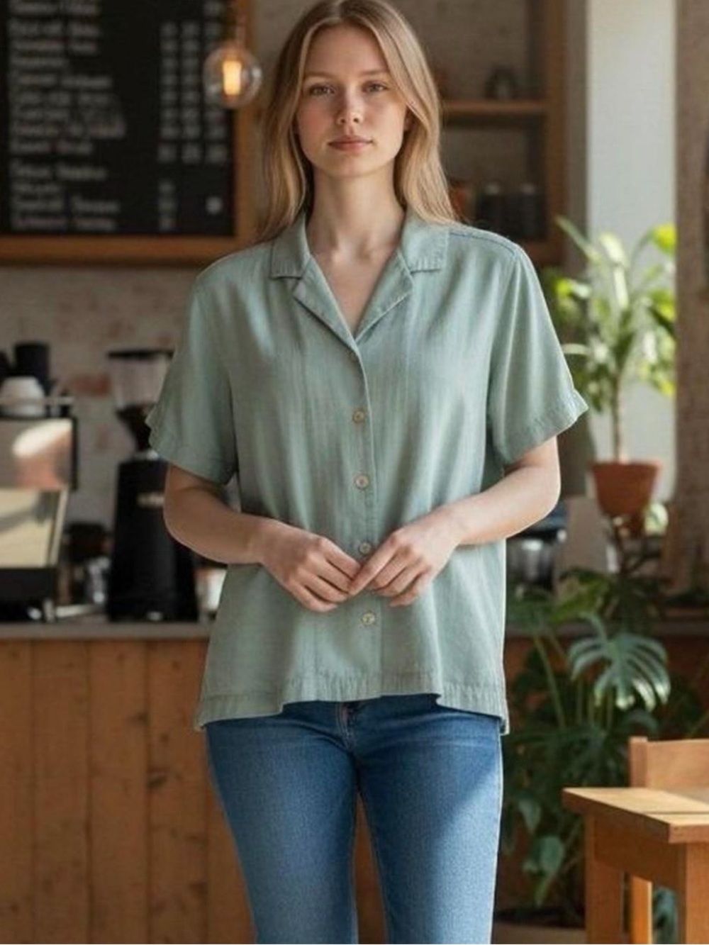 Tommy Bahama Womens Silk Floral Embroidered Button Down